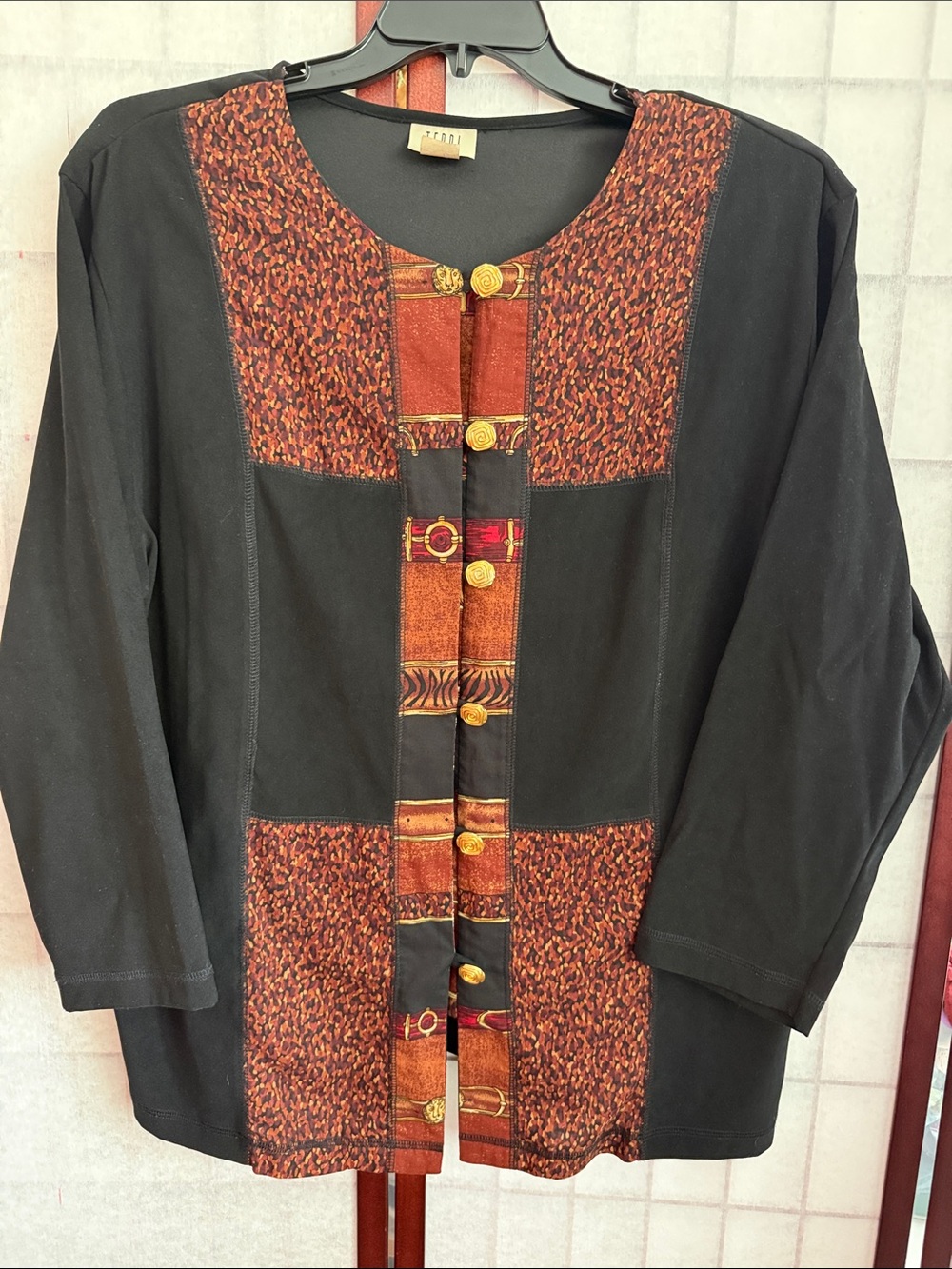 Vintage Teddi Brand Set with Rust and Burnt Orange, size 1X - Picture 2 of 13
